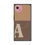 プレミアムスクエアケース with SnapMag［ オリジナル - initial two tone - A brown ］