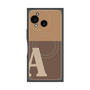 プレミアムスクエアケース with SnapMag［ オリジナル - initial two tone - A brown ］