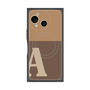 プレミアムスクエアケース with SnapMag［ オリジナル - initial two tone - A brown ］