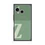 プレミアムスクエアケース with SnapMag［ オリジナル - initial two tone - Z green ］