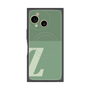 プレミアムスクエアケース with SnapMag［ オリジナル - initial two tone - Z green ］