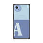 プレミアムスクエアケース with SnapMag［ オリジナル - initial two tone - A blue ］