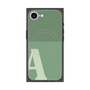 プレミアムスクエアケース with SnapMag［ オリジナル - initial two tone - A green ］