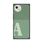 プレミアムスクエアケース with SnapMag［ オリジナル - initial two tone - A green ］