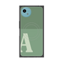 プレミアムスクエアケース with SnapMag［ オリジナル - initial two tone - A green ］