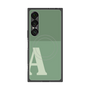 プレミアムスクエアケース with SnapMag［ オリジナル - initial two tone - A green ］