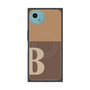 プレミアムスクエアケース with SnapMag［ オリジナル - initial two tone - B brown ］