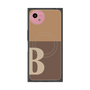 プレミアムスクエアケース with SnapMag［ オリジナル - initial two tone - B brown ］
