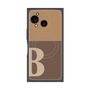 プレミアムスクエアケース with SnapMag［ オリジナル - initial two tone - B brown ］