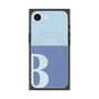 プレミアムスクエアケース with SnapMag［ オリジナル - initial two tone - B blue ］
