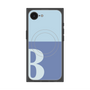 プレミアムスクエアケース with SnapMag［ オリジナル - initial two tone - B blue ］