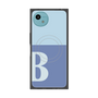 プレミアムスクエアケース with SnapMag［ オリジナル - initial two tone - B blue ］