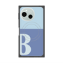 プレミアムスクエアケース with SnapMag［ オリジナル - initial two tone - B blue ］