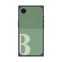 プレミアムスクエアケース with SnapMag［ オリジナル - initial two tone - B green ］