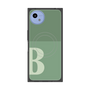 プレミアムスクエアケース with SnapMag［ オリジナル - initial two tone - B green ］