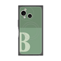 プレミアムスクエアケース with SnapMag［ オリジナル - initial two tone - B green ］
