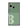 プレミアムスクエアケース with SnapMag［ オリジナル - initial two tone - B green ］