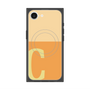 プレミアムスクエアケース with SnapMag［ オリジナル - initial two tone - C orange ］