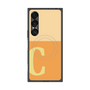 プレミアムスクエアケース with SnapMag［ オリジナル - initial two tone - C orange ］
