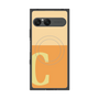 プレミアムスクエアケース with SnapMag［ オリジナル - initial two tone - C orange ］