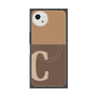 プレミアムスクエアケース with SnapMag［ オリジナル - initial two tone - C brown ］