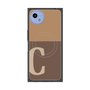 プレミアムスクエアケース with SnapMag［ オリジナル - initial two tone - C brown ］