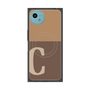 プレミアムスクエアケース with SnapMag［ オリジナル - initial two tone - C brown ］