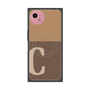 プレミアムスクエアケース with SnapMag［ オリジナル - initial two tone - C brown ］