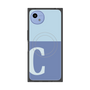 プレミアムスクエアケース with SnapMag［ オリジナル - initial two tone - C blue ］
