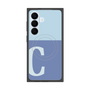 プレミアムスクエアケース with SnapMag［ オリジナル - initial two tone - C blue ］