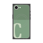 プレミアムスクエアケース with SnapMag［ オリジナル - initial two tone - C green ］