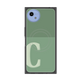 プレミアムスクエアケース with SnapMag［ オリジナル - initial two tone - C green ］