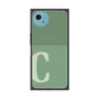 プレミアムスクエアケース with SnapMag［ オリジナル - initial two tone - C green ］