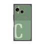 プレミアムスクエアケース with SnapMag［ オリジナル - initial two tone - C green ］