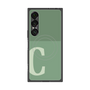 プレミアムスクエアケース with SnapMag［ オリジナル - initial two tone - C green ］