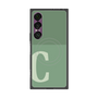 プレミアムスクエアケース with SnapMag［ オリジナル - initial two tone - C green ］