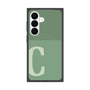 プレミアムスクエアケース with SnapMag［ オリジナル - initial two tone - C green ］