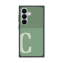 プレミアムスクエアケース with SnapMag［ オリジナル - initial two tone - C green ］
