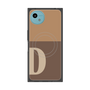 プレミアムスクエアケース with SnapMag［ オリジナル - initial two tone - D brown ］