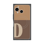 プレミアムスクエアケース with SnapMag［ オリジナル - initial two tone - D brown ］