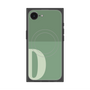 プレミアムスクエアケース with SnapMag［ オリジナル - initial two tone - D green ］
