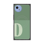 プレミアムスクエアケース with SnapMag［ オリジナル - initial two tone - D green ］