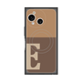 プレミアムスクエアケース with SnapMag［ オリジナル - initial two tone - E brown ］