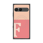 プレミアムスクエアケース with SnapMag［ オリジナル - initial two tone - F pink ］