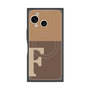 プレミアムスクエアケース with SnapMag［ オリジナル - initial two tone - F brown ］