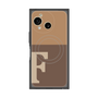 プレミアムスクエアケース with SnapMag［ オリジナル - initial two tone - F brown ］