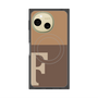プレミアムスクエアケース with SnapMag［ オリジナル - initial two tone - F brown ］