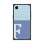 プレミアムスクエアケース with SnapMag［ オリジナル - initial two tone - F blue ］