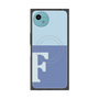 プレミアムスクエアケース with SnapMag［ オリジナル - initial two tone - F blue ］