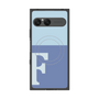 プレミアムスクエアケース with SnapMag［ オリジナル - initial two tone - F blue ］